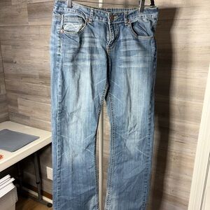 Cowgirl Tuff Light Blue Ladies Straight Jeans 714